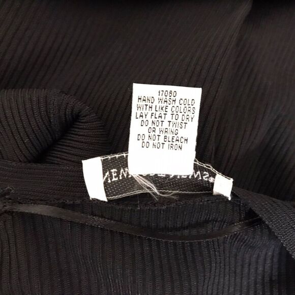 Newport News Sweater Womens Size XL Black Ribbed Long Sleeve Long Cardigan - Picture 8 of 11